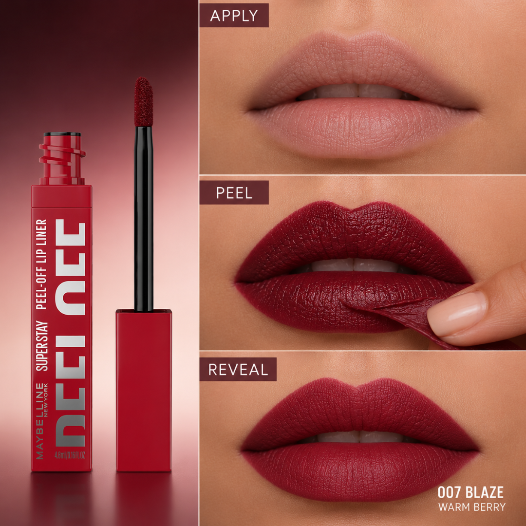 Maybelline SuperStay Peel-Off Lip Liner – Peel. Reveal. Stay. – 24H Long Lasting Lip Color – Easy Peel-Off Application – Full Lip Coverage, No Smudge