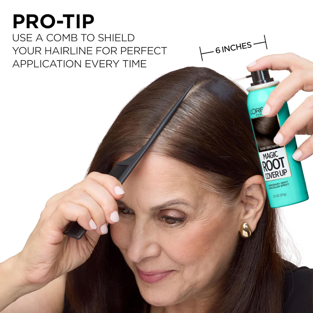 L'Oréal Paris Magic Retouch Root Concealer Spray – Instant Gray Coverage in 3 Seconds – Temporary Root Touch-Up Spray, Lasts Until Shampoo – Covers Gray Roots & Sparse Areas – Ammonia-Free, Transfer-Resistant