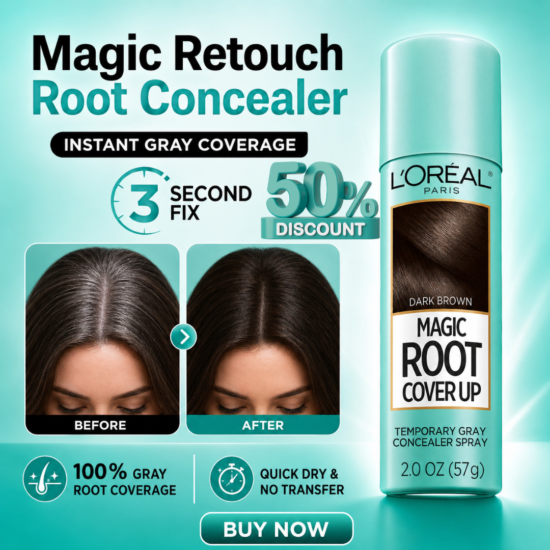 L'Oréal Paris Magic Retouch Root Concealer Spray – Instant Gray Coverage in 3 Seconds – Temporary Root Touch-Up Spray, Lasts Until Shampoo – Covers Gray Roots & Sparse Areas – Ammonia-Free, Transfer-Resistant