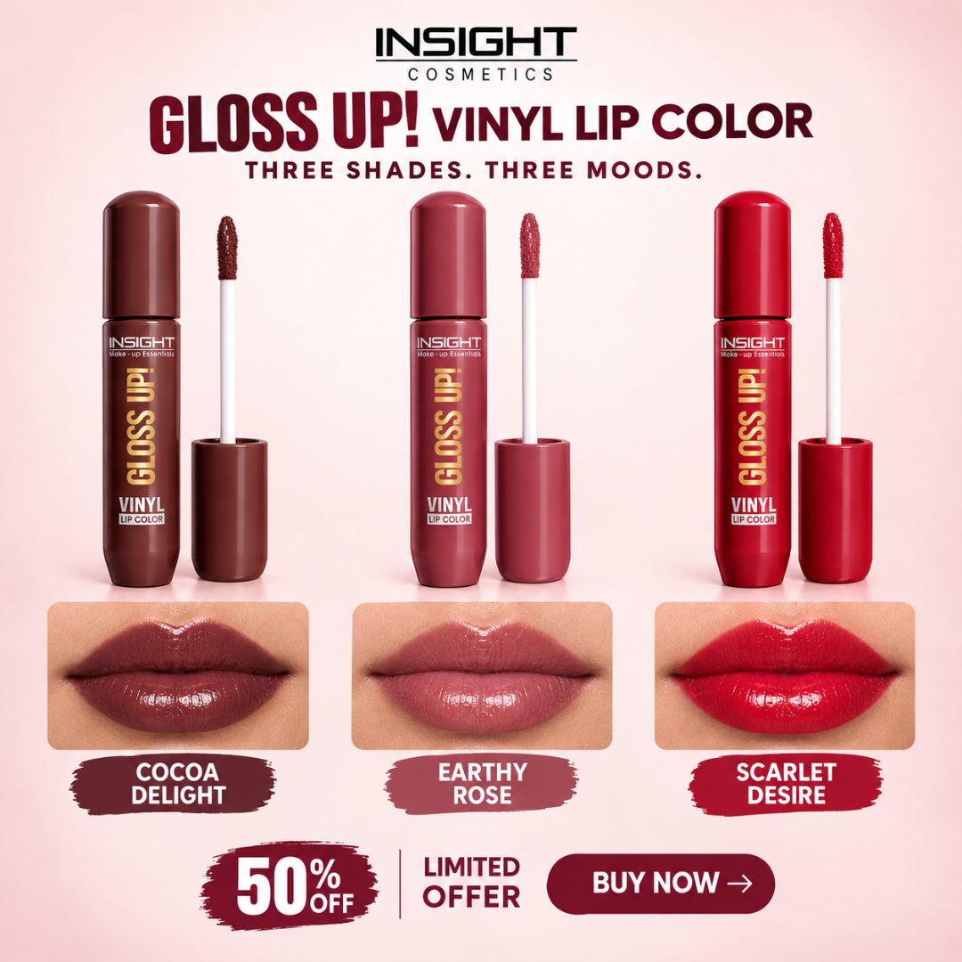 Insight Cosmetics Gloss Up! Vinyl Lip Color Bundles – High Shine Glossy Finish – Vibrant Lip Tint