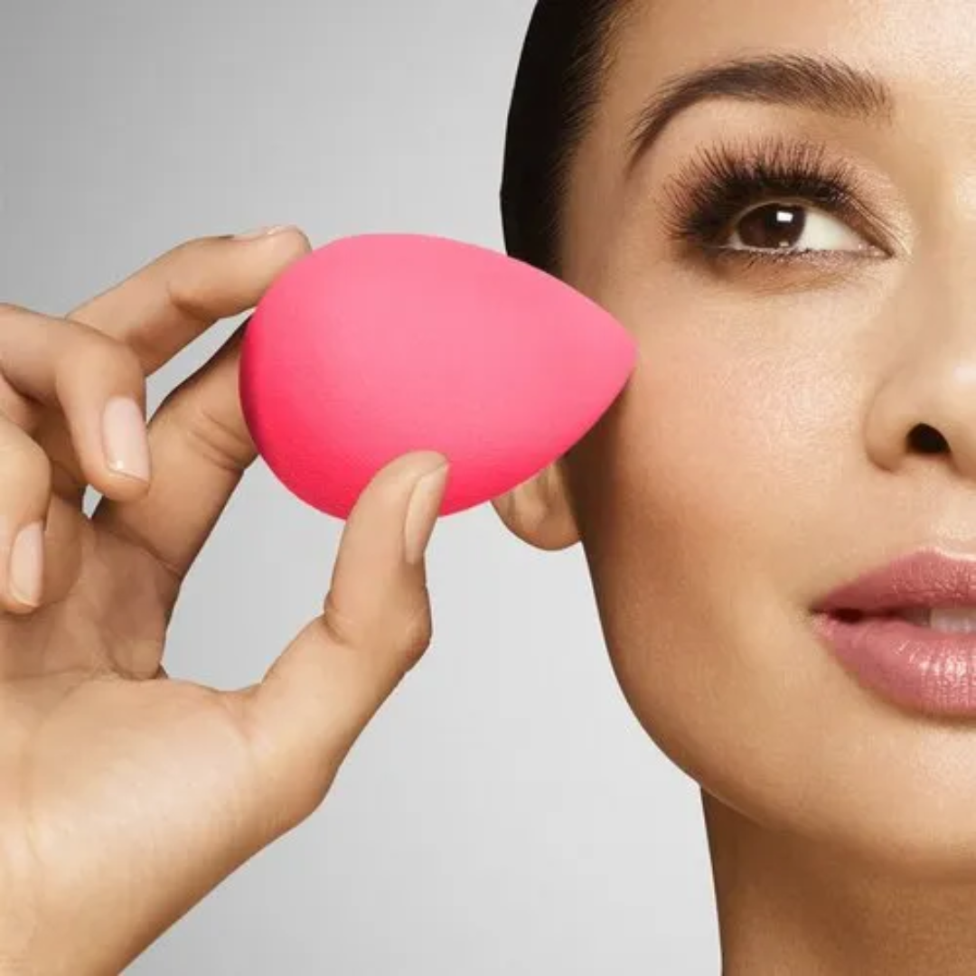 Flicka All-in-One Base Trio | Silk Touch Primer + Tomato Foundation with SPF + Beautyblender for Flawless Finish