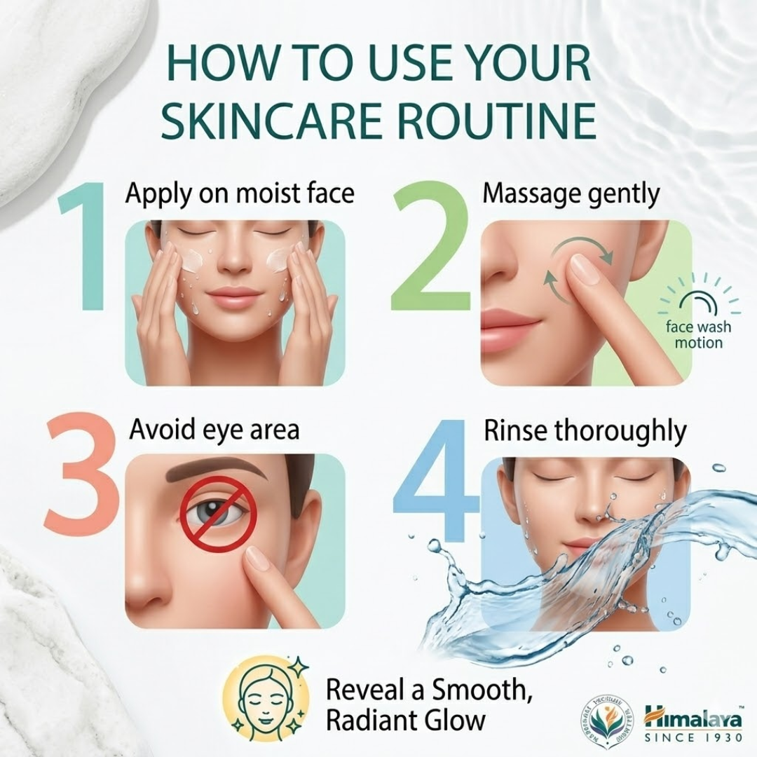 Himalaya Natural Glow Skincare Bundle | 5-Step Facial Kit with Neam Scrub, Nose Strips, Orange Mask & Kesar Face Pack