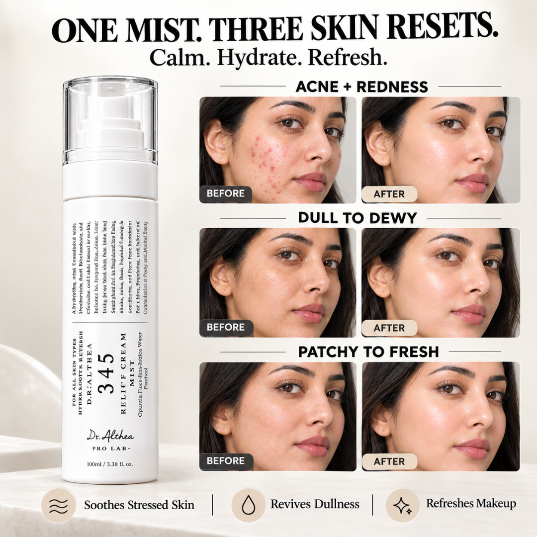 Dr. Althea 345 Relief Cream Mist – Hydrating Dual-Layer Face Mist – Soothes Redness, Revives Dullness & Sets Makeup