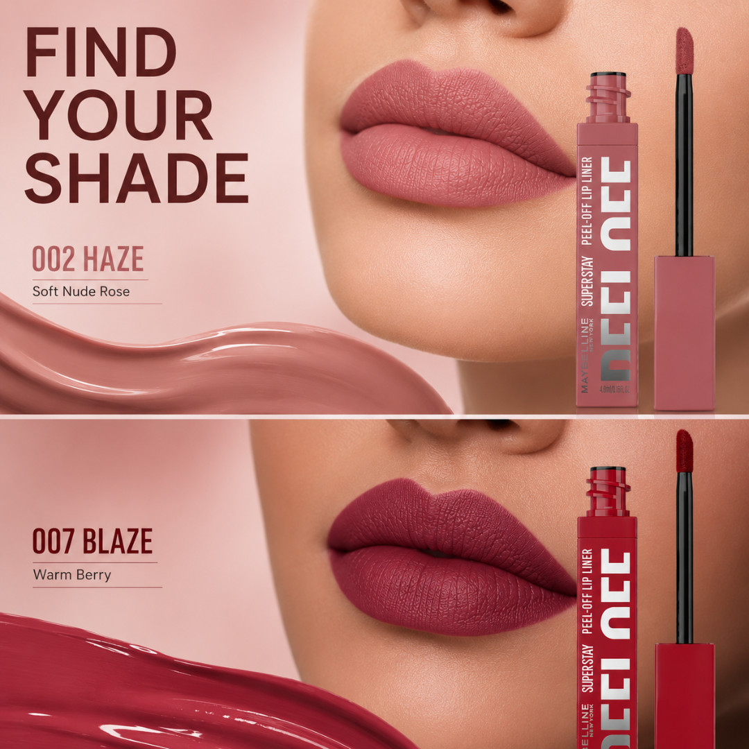 Maybelline SuperStay Peel-Off Lip Liner – Peel. Reveal. Stay. – 24H Long Lasting Lip Color – Easy Peel-Off Application – Full Lip Coverage, No Smudge