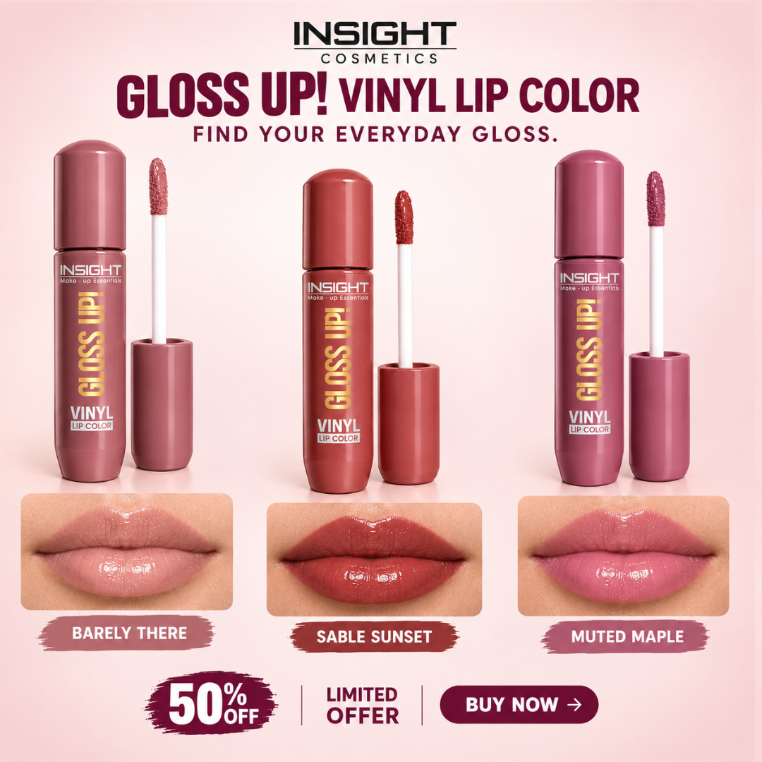 Insight Cosmetics Gloss Up! Vinyl Lip Color Bundles – High Shine Glossy Finish – Vibrant Lip Tint