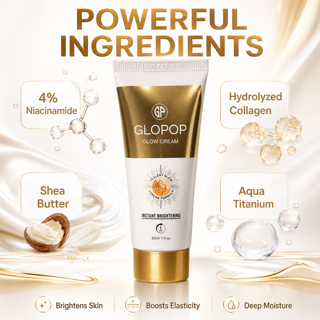 GLOPOP Glow Cream – Instant Brightening, 72H Hydration – Brightens Skin, Boosts Elasticity, Deep Moisture