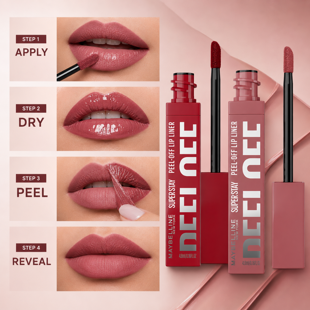 Maybelline SuperStay Peel-Off Lip Liner – Peel. Reveal. Stay. – 24H Long Lasting Lip Color – Easy Peel-Off Application – Full Lip Coverage, No Smudge