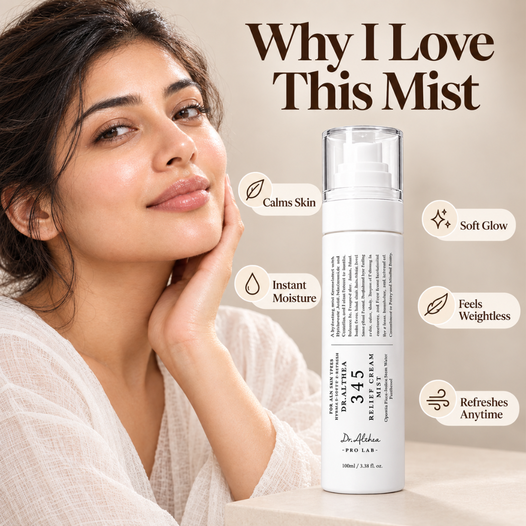 Dr. Althea 345 Relief Cream Mist – Hydrating Dual-Layer Face Mist – Soothes Redness, Revives Dullness & Sets Makeup