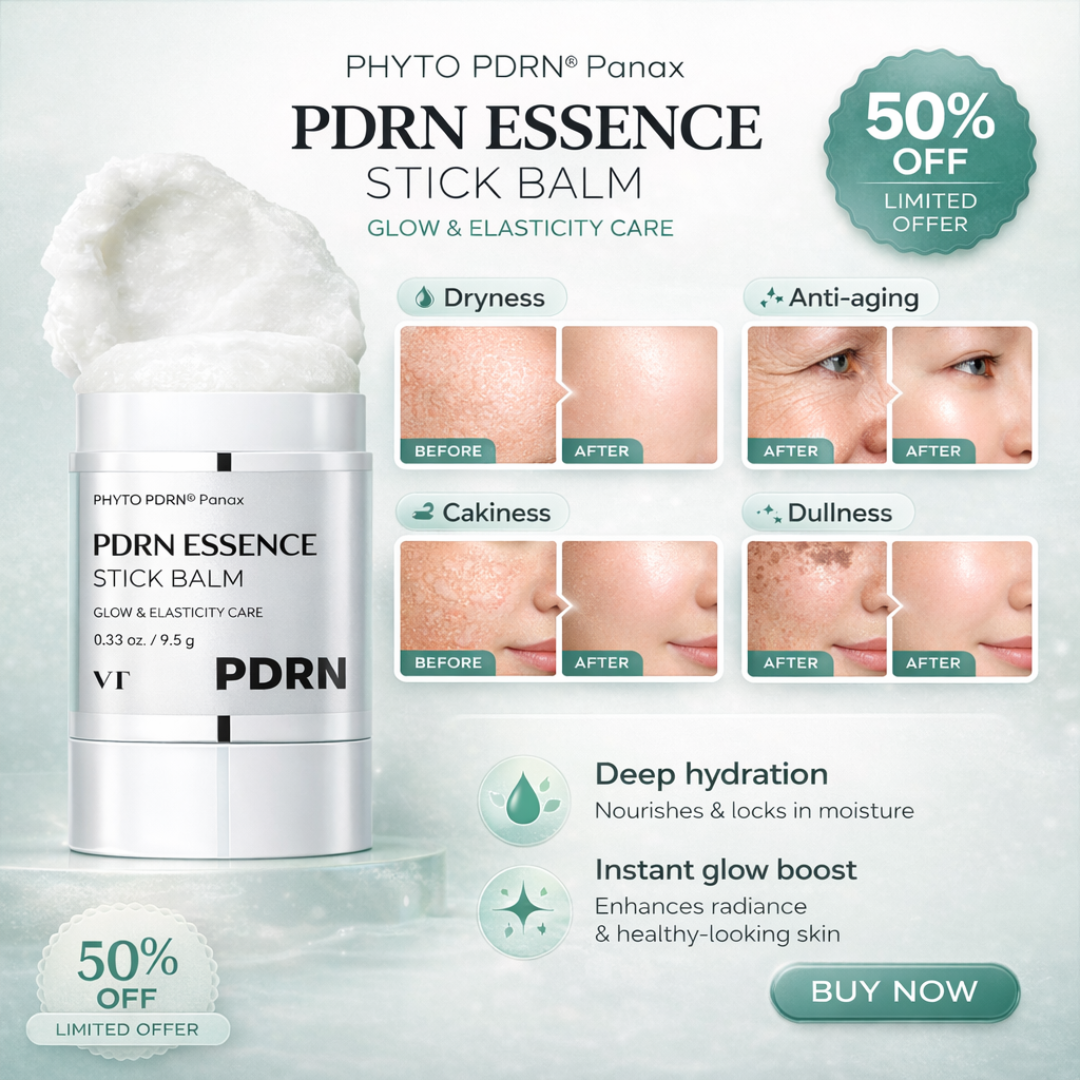 VT Cosmetics PDRN Essence Stick Balm | 1-Second Glow with Plant-Based PDRN, Collagen & Ceramide | Deep Hydration, Elasticity & Smooth Finish
