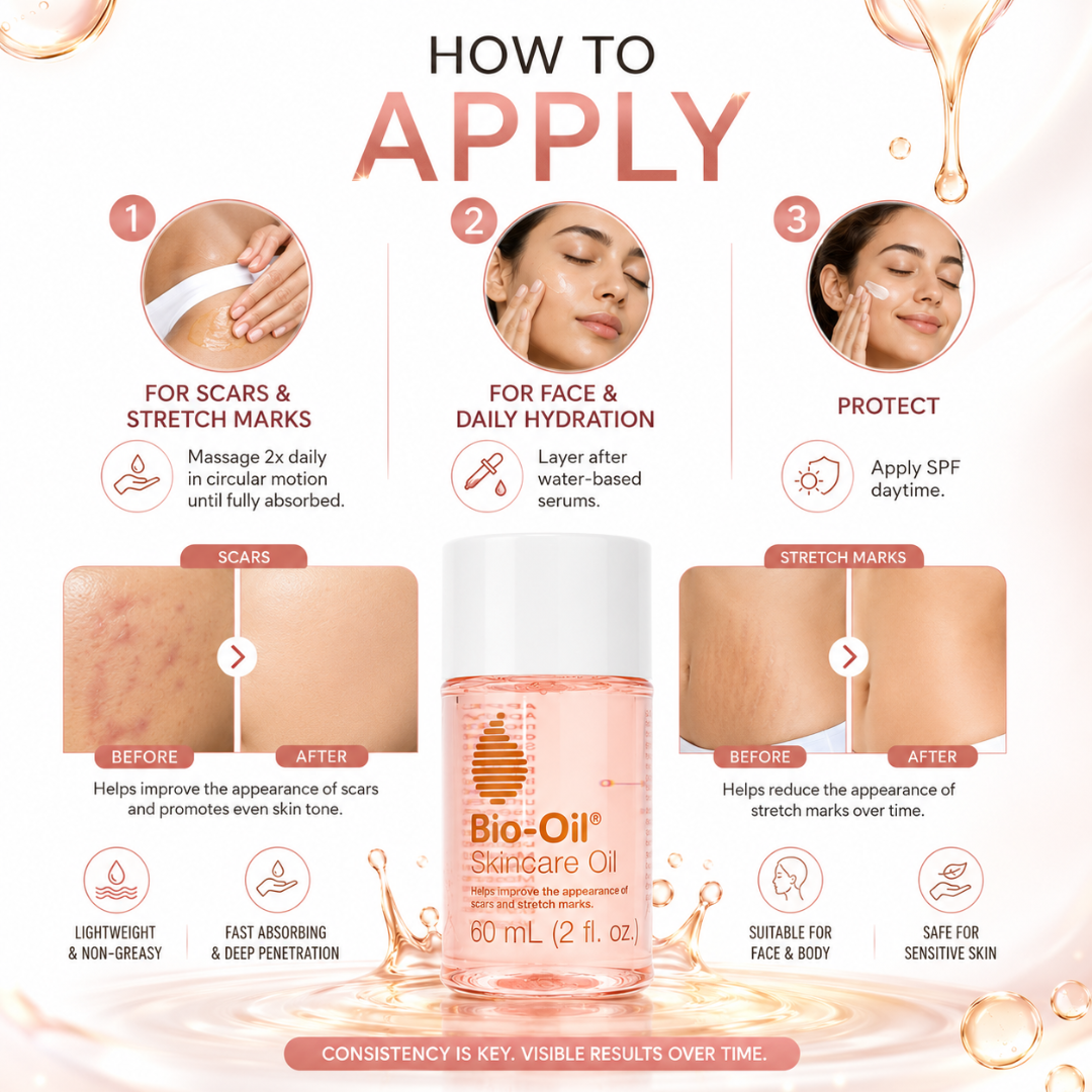 Bio-Oil Skincare Oil – Smooth Scars, Erase Stretch Marks & Lock in Radiant Hydration – Multi-Purpose Oil for Scars, Stretch Marks, Uneven Skin Tone & Dry Skin – With PurCellin Oil™, Vitamin A, Vitamin E & Botanical Oils
