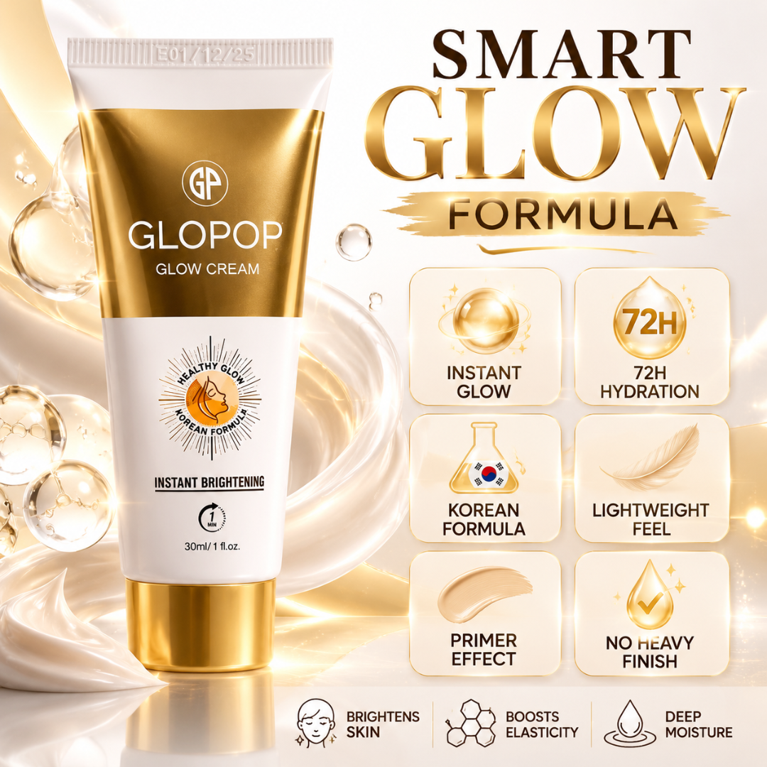 GLOPOP Glow Cream – Instant Brightening, 72H Hydration – Brightens Skin, Boosts Elasticity, Deep Moisture