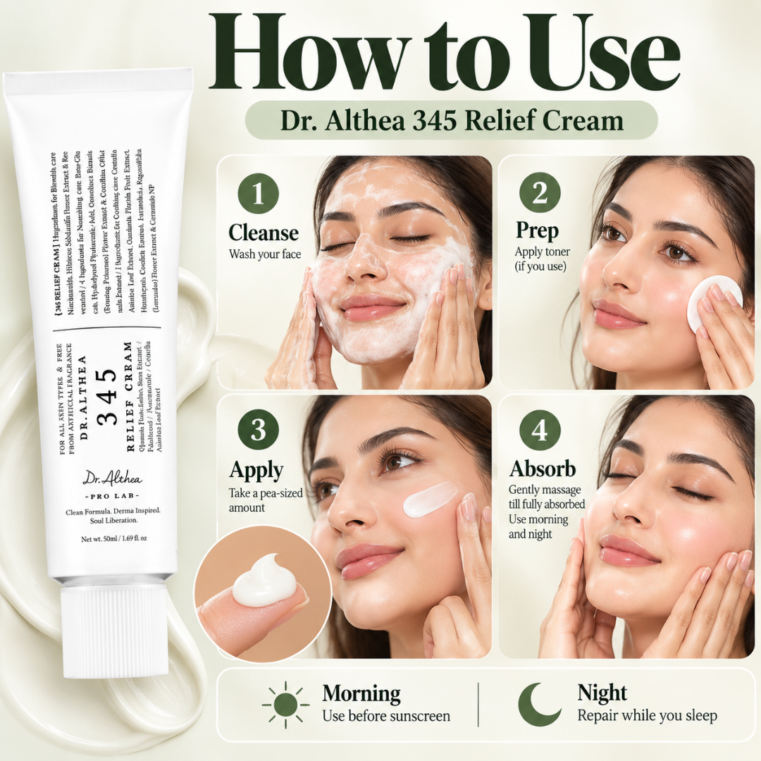 Dr. Althea 345 Relief Cream – Soothing Hydrating Moisturizer for Redness Relief, Dark Spot Care & Skin Barrier Repair