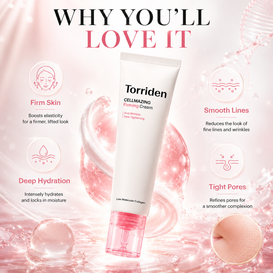 Torriden CELLMAZING Firming Cream – Anti-Wrinkle & Pore Tightening – Firmer Skin, Deep Hydration, Refines Pores
