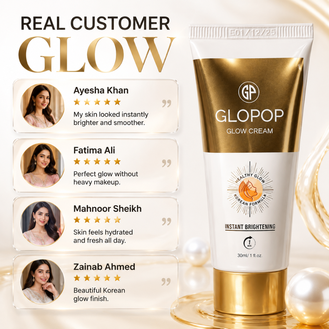 GLOPOP Glow Cream – Instant Brightening, 72H Hydration – Brightens Skin, Boosts Elasticity, Deep Moisture
