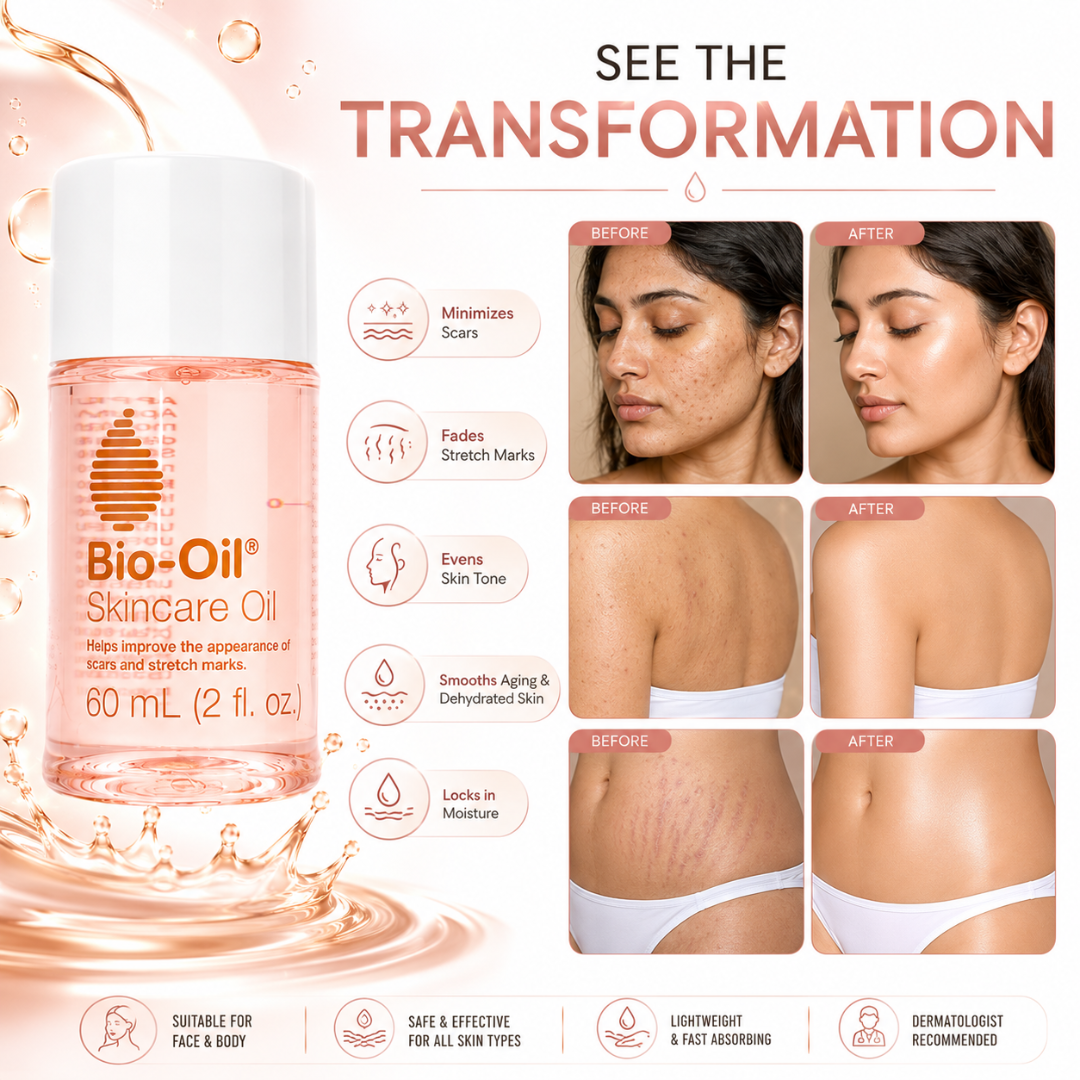 Bio-Oil Skincare Oil – Smooth Scars, Erase Stretch Marks & Lock in Radiant Hydration – Multi-Purpose Oil for Scars, Stretch Marks, Uneven Skin Tone & Dry Skin – With PurCellin Oil™, Vitamin A, Vitamin E & Botanical Oils
