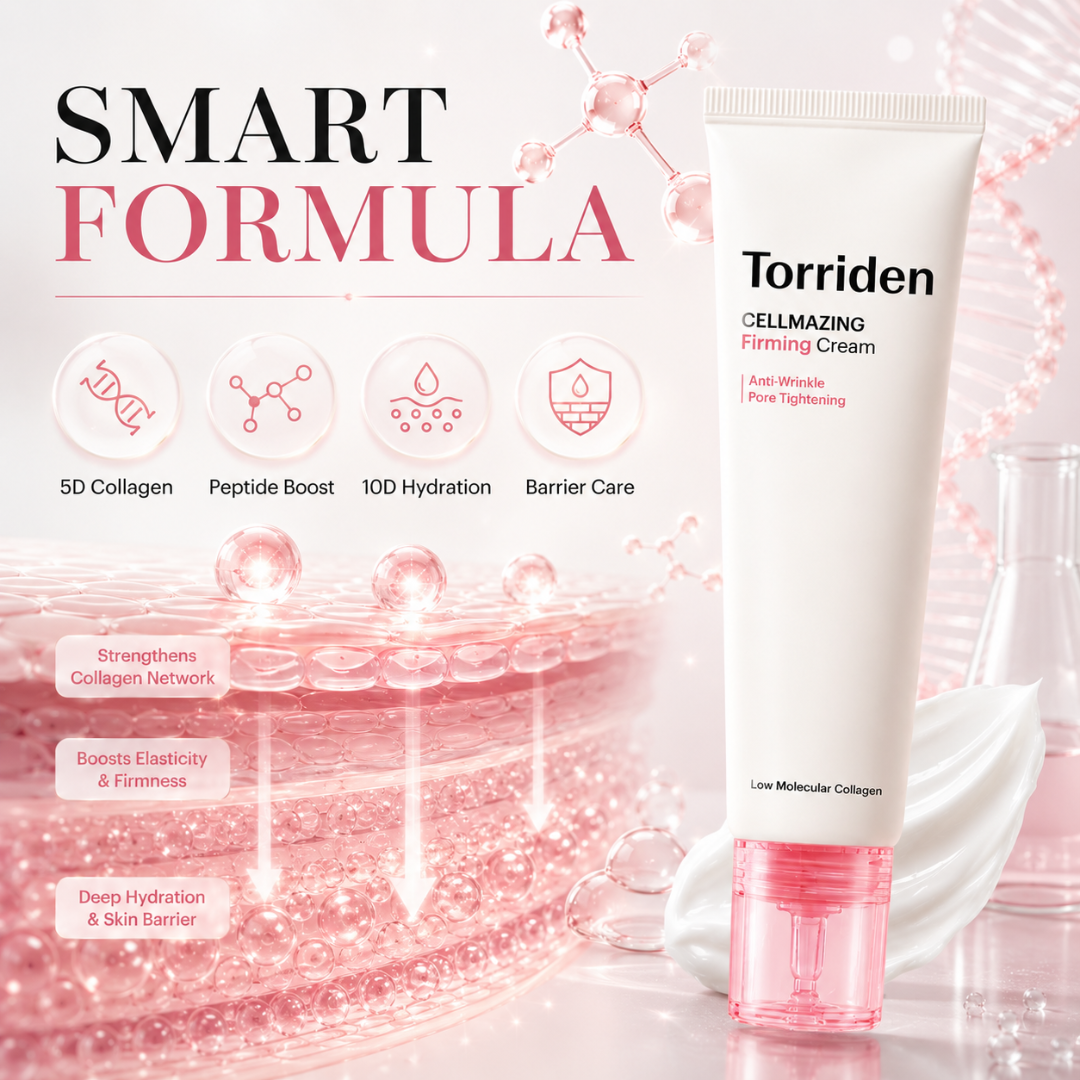 Torriden CELLMAZING Firming Cream – Anti-Wrinkle & Pore Tightening – Firmer Skin, Deep Hydration, Refines Pores