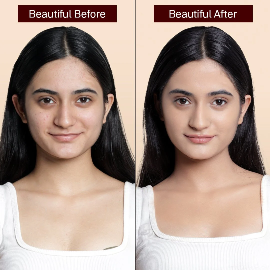 Flicka Flawless Base Combo | Silk Touch Milk-Cream Moisturizer & Primer + Tomato Foundation with SPF | Deep Hydration, Pore-Blurring & Flawless Coverage