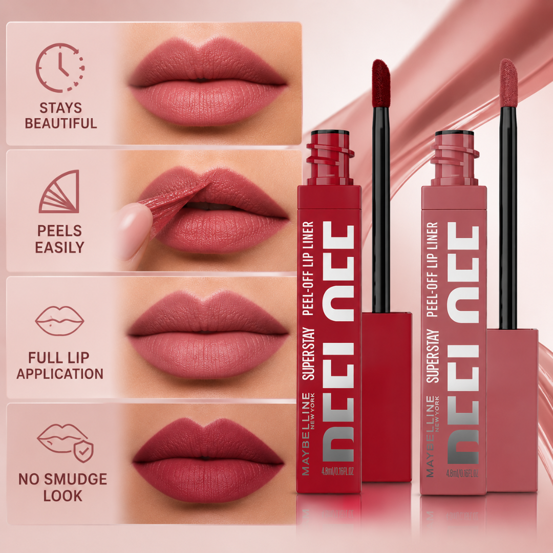 Maybelline SuperStay Peel-Off Lip Liner – Peel. Reveal. Stay. – 24H Long Lasting Lip Color – Easy Peel-Off Application – Full Lip Coverage, No Smudge