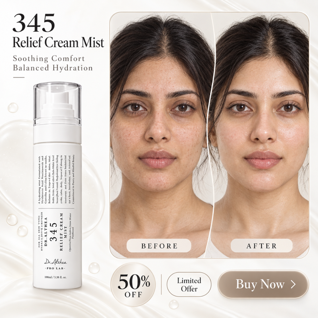 Dr. Althea 345 Relief Cream Mist – Hydrating Dual-Layer Face Mist – Soothes Redness, Revives Dullness & Sets Makeup