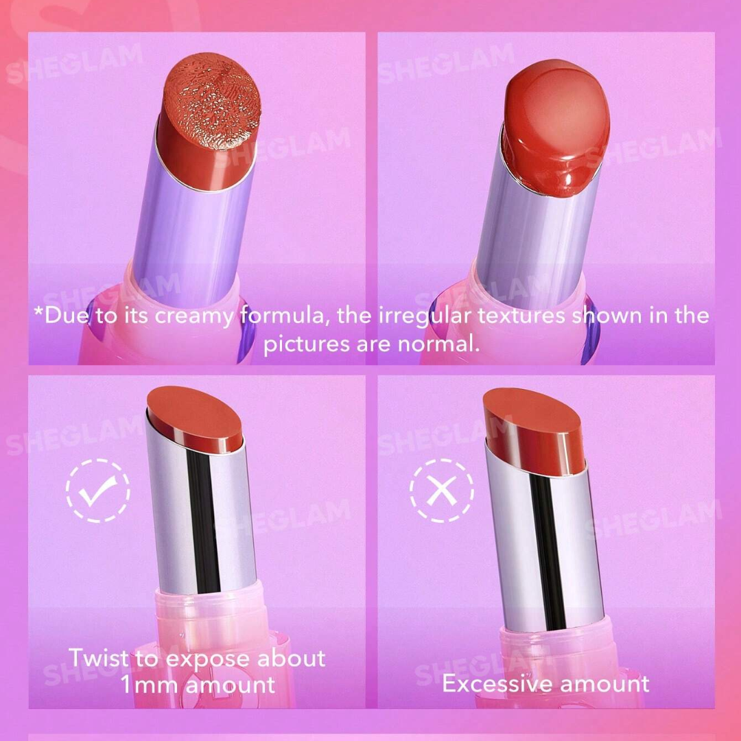 SHEGLAM Mirror Kiss High-Shine Lipstick Combo | Pack of 3 | Buildable Glossy Color + Skin-Friendly Oils