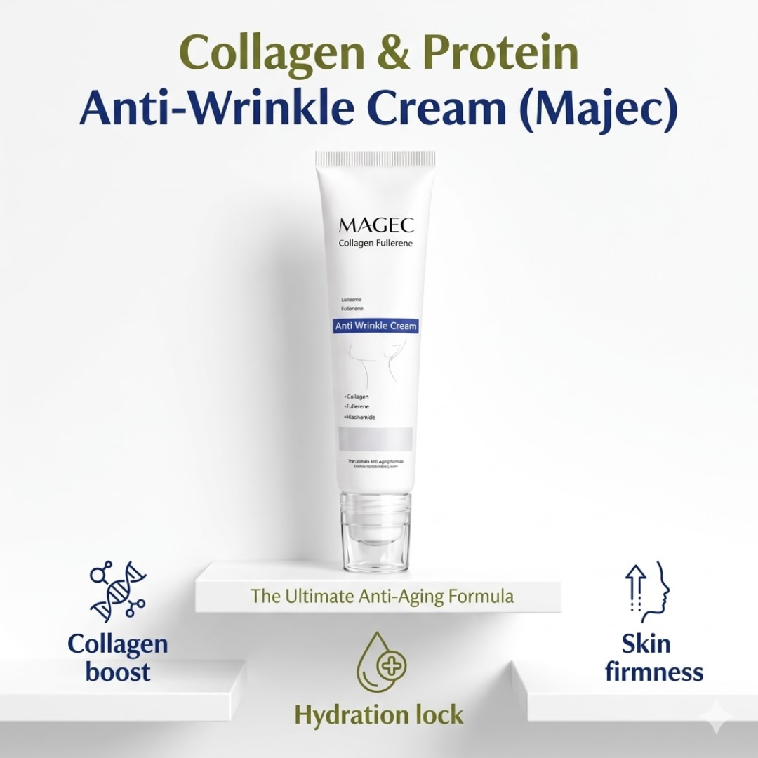 Magec Collagen Fullerene Anti-Wrinkle Cream | Collagen + Fullerene + Niacinamide | Reduces Fine Lines, Firms Skin & Provides Radiance