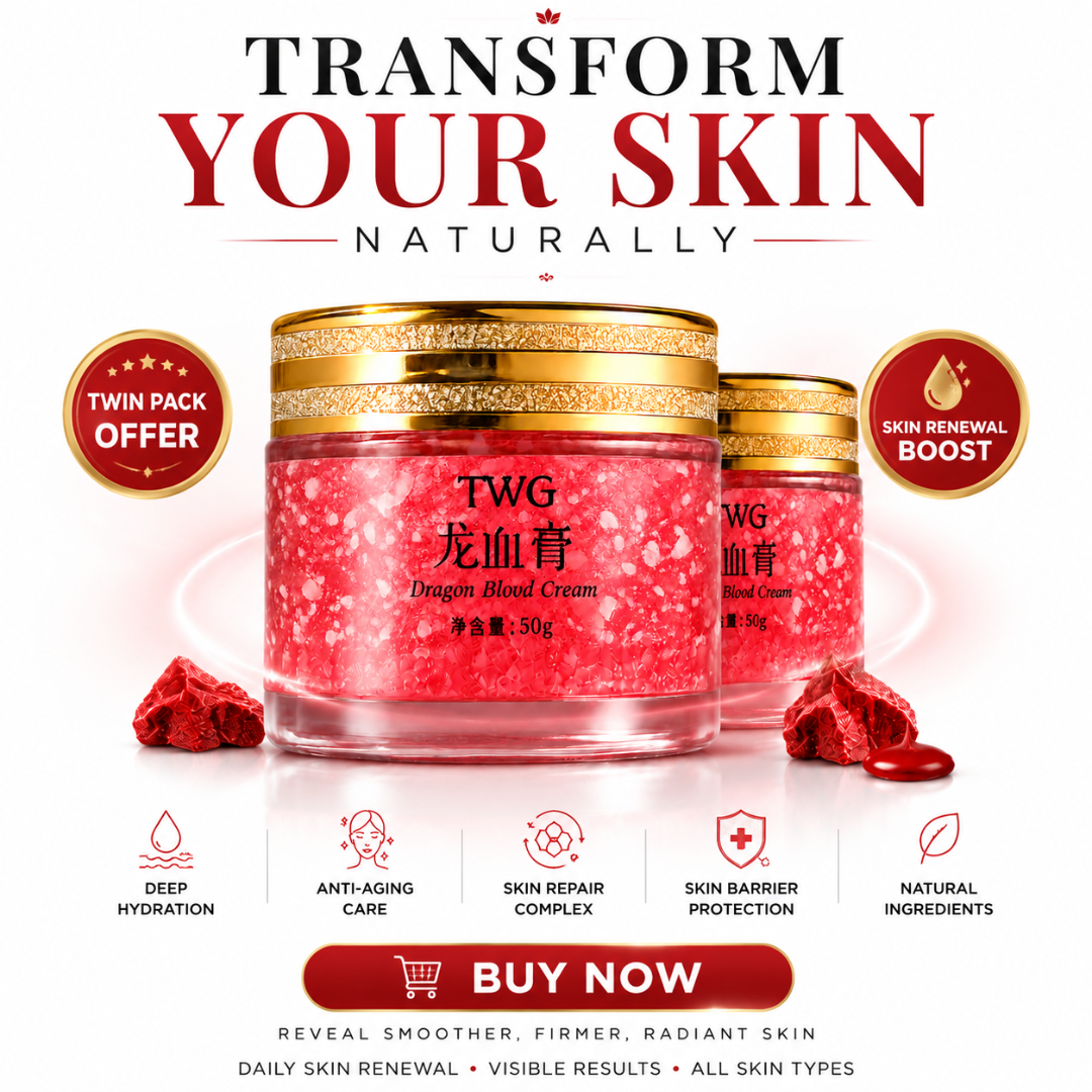 Dragon's Blood Cream Twin Pack – 2x Power – Hydrate, Repair & Transform – With Dragon's Blood Resin, Placenta Extract, Retinol & Hyaluronic Acid – Deep Hydration, Anti-Aging, Skin Tone Repair – Morning & Night Care – 2 x 50g