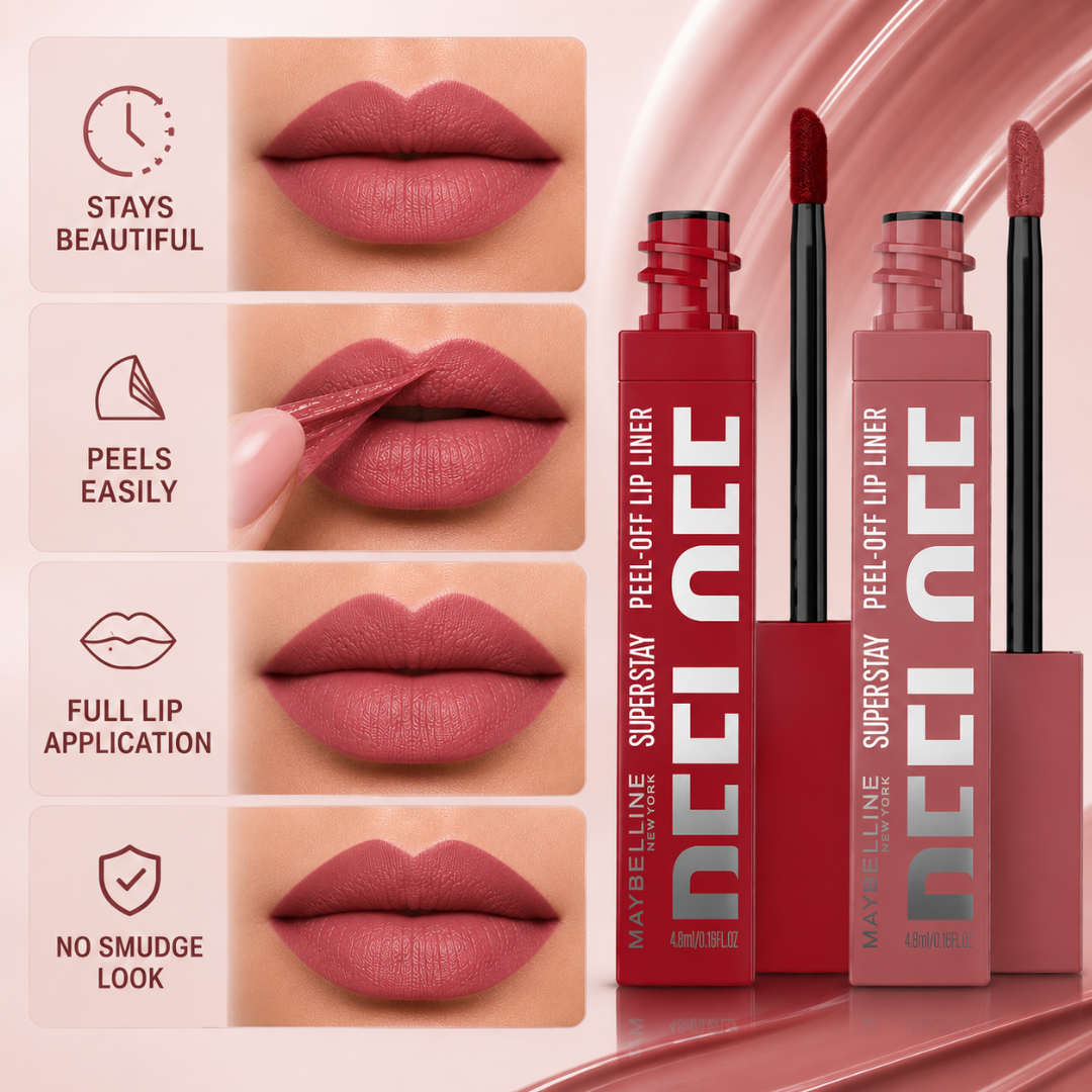 Maybelline SuperStay Peel-Off Lip Liner – Peel. Reveal. Stay. – 24H Long Lasting Lip Color – Easy Peel-Off Application – Full Lip Coverage, No Smudge