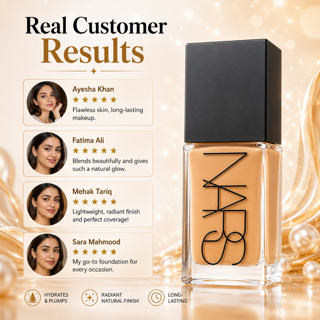 Nars Hybrid Foundation – Light Reflecting Technology – Hydrates & Plumps, Blurs Pores & Imperfections – Radiant Natural Finish – Buildable, Breathable, Long-Lasting