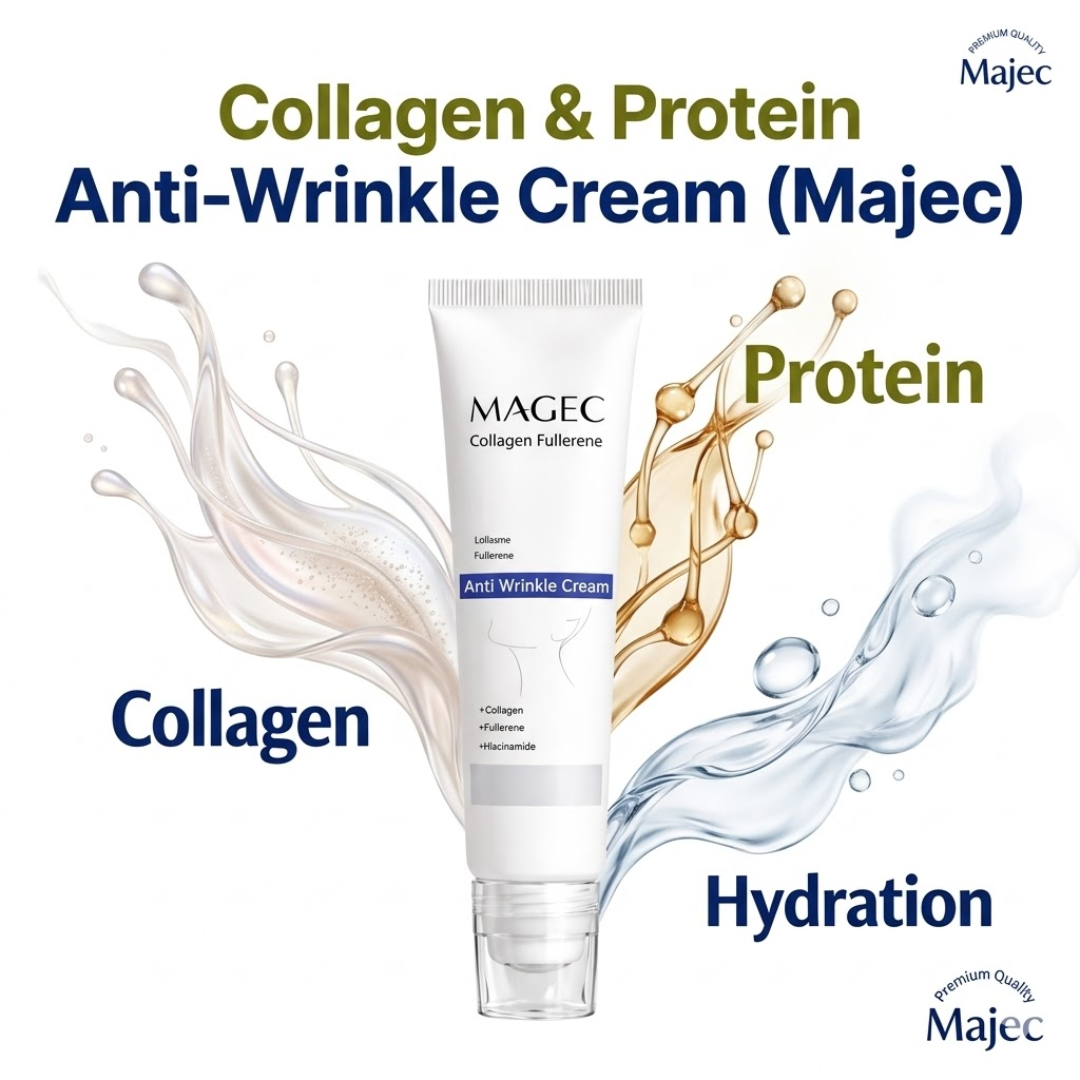 Magec Collagen Fullerene Anti-Wrinkle Cream | Collagen + Fullerene + Niacinamide | Reduces Fine Lines, Firms Skin & Provides Radiance