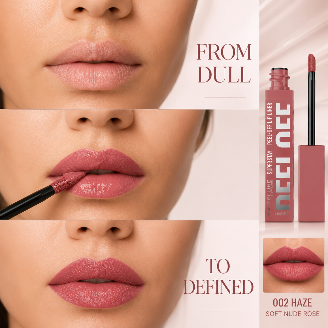 Maybelline SuperStay Peel-Off Lip Liner – Peel. Reveal. Stay. – 24H Long Lasting Lip Color – Easy Peel-Off Application – Full Lip Coverage, No Smudge