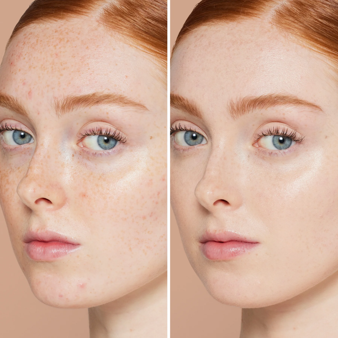 Flicka All-in-One Base Trio | Silk Touch Primer + Tomato Foundation with SPF + Beautyblender for Flawless Finish